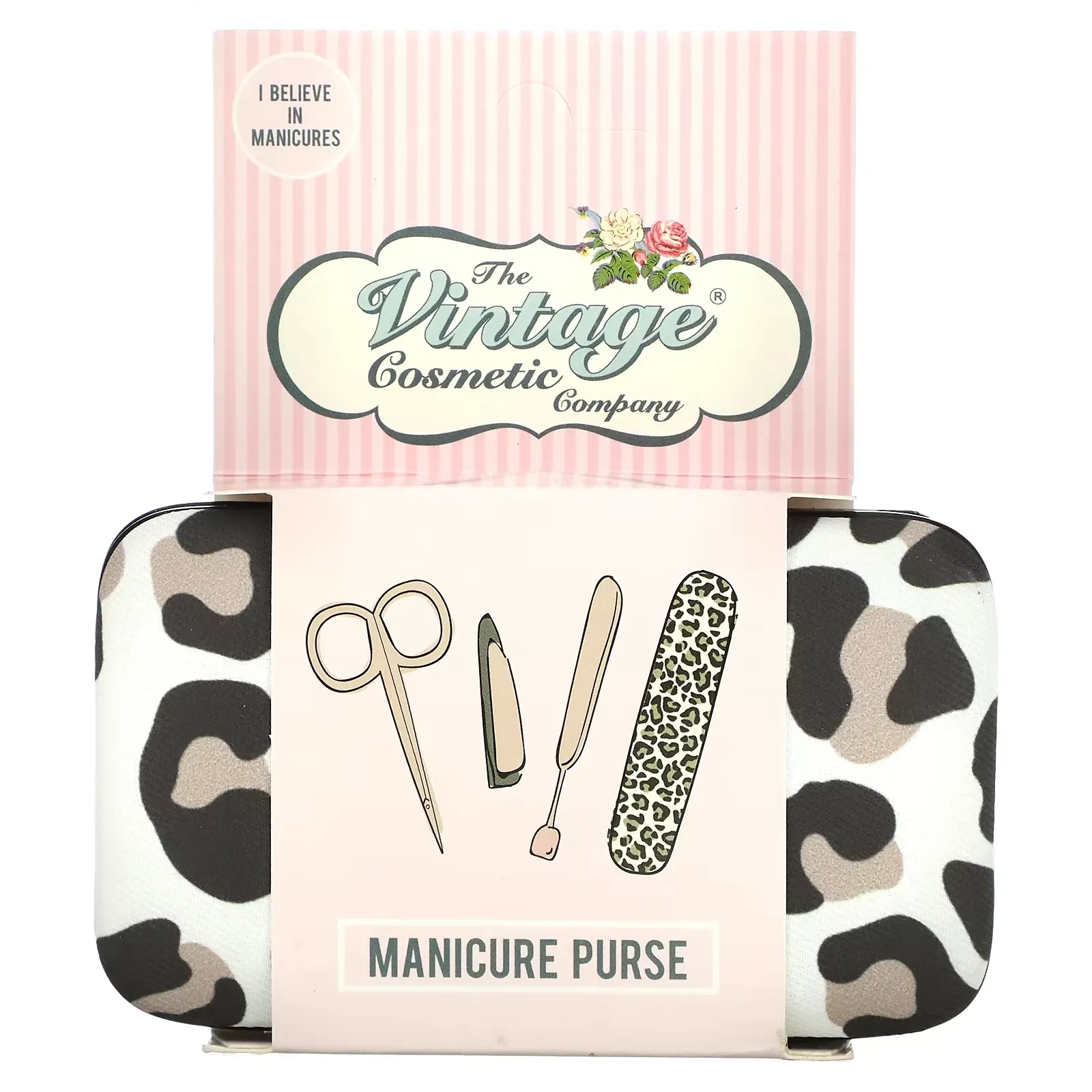 Manicure Purse, Leopard Print, 1 Kit