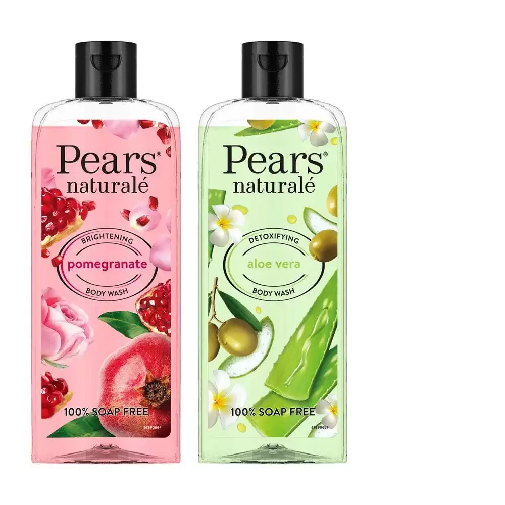 Pears Naturale Detoxifying Aloevera + Brightening Pomegranate Bodywash Combo