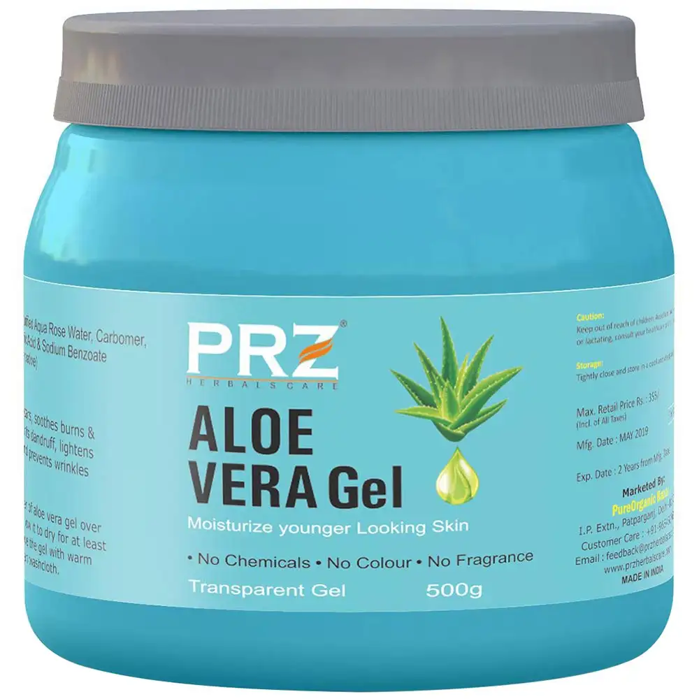 PRZ Aloe Vera Gel Transparent,  500 g  Moisturize Younger Looking Skin