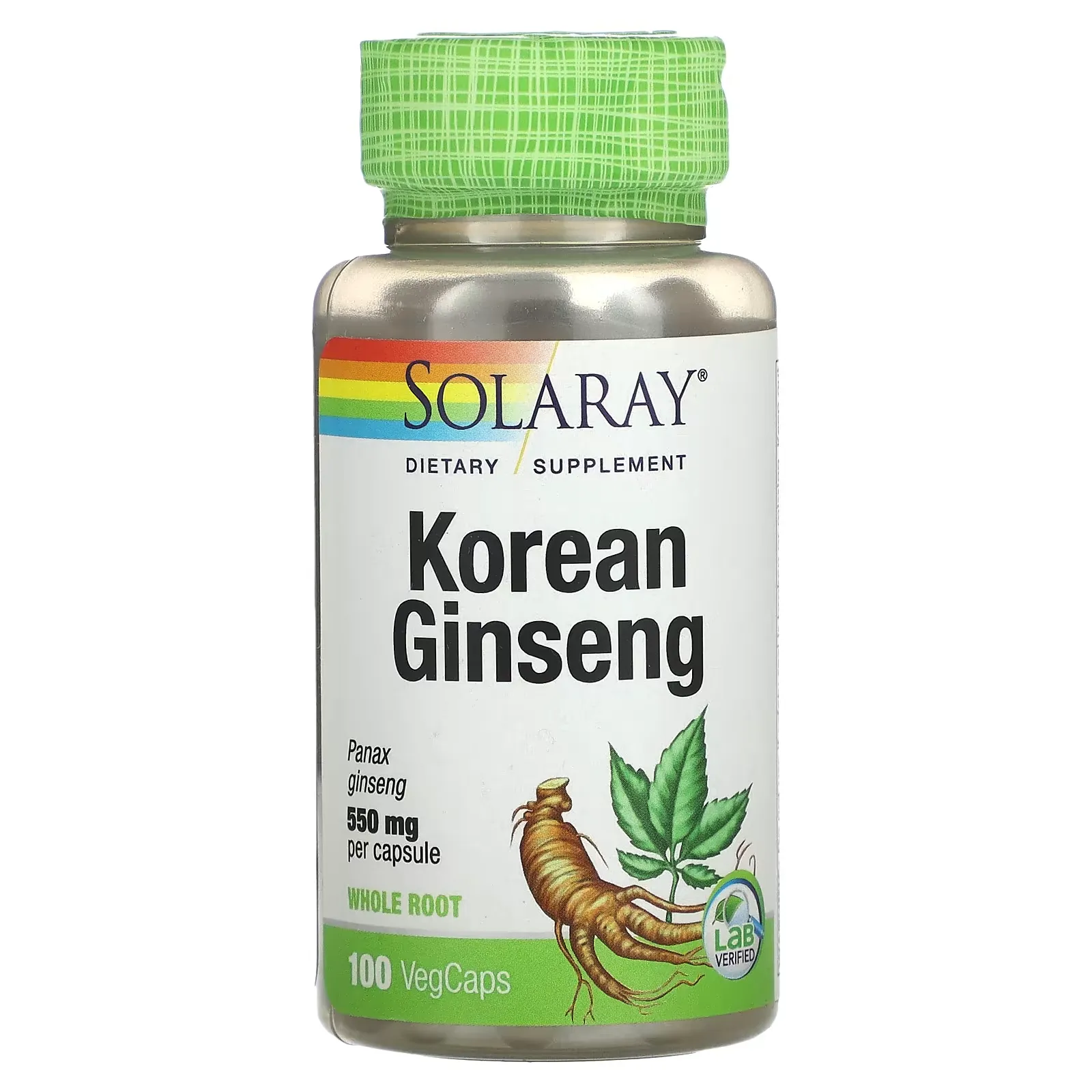 Korean Ginseng, 550 mg, 100 VegCaps