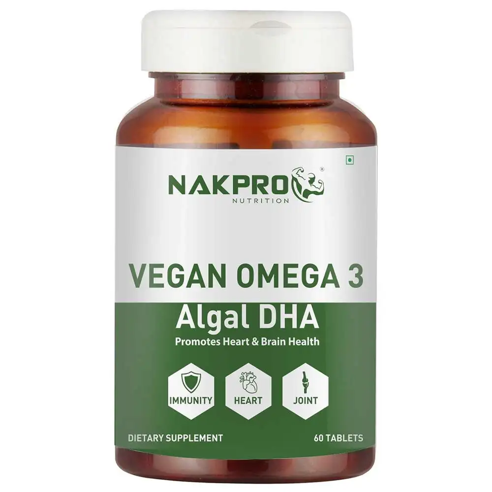 Nakpro Vegan Omega 3 Algal DHA,  60 tablet(s)