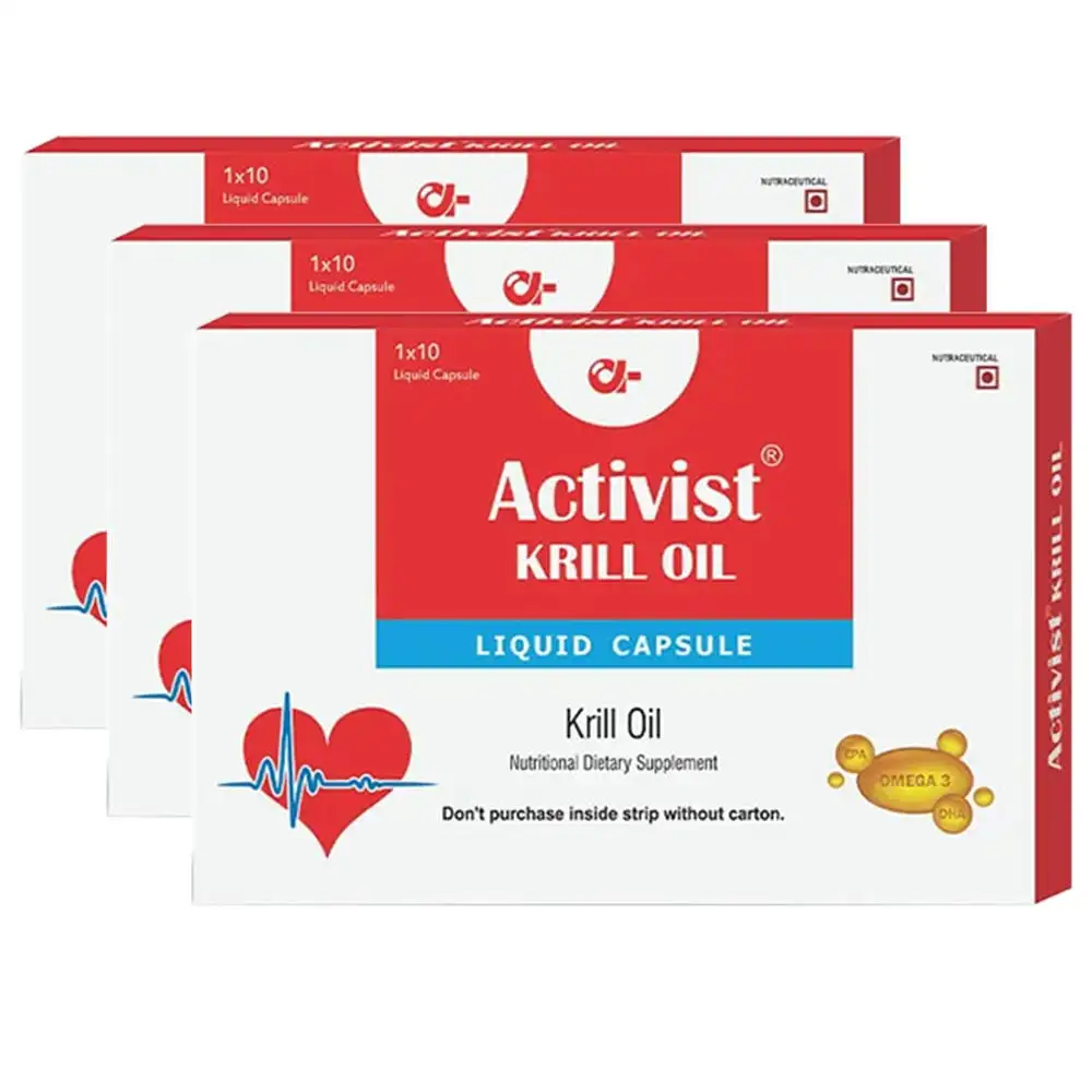 Activist Krill Oil (Pack of 3),  10 capsules