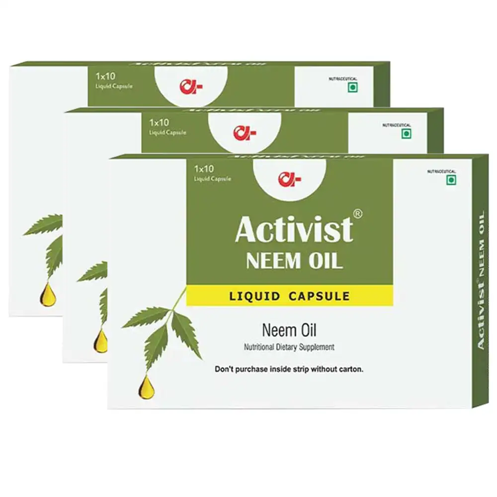 Activist Neem Oil (Pack of 3),  10 capsules