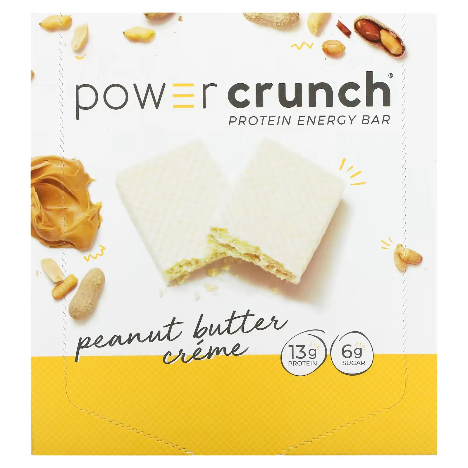 Power Crunch Protein Energy Bar, Peanut Butter Creme, 12 Bars, 1.4 oz (40 g) Each