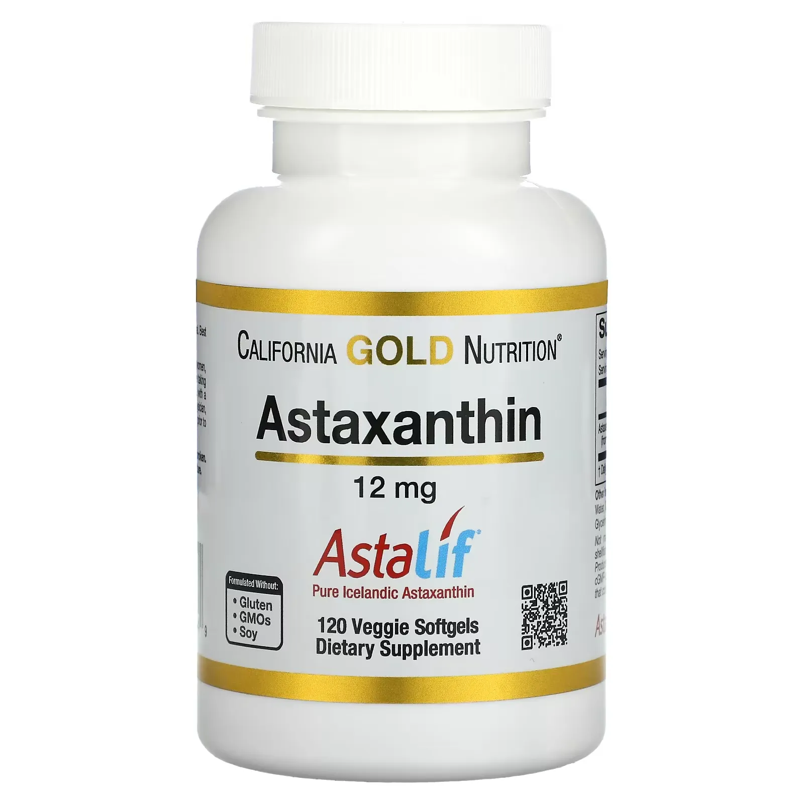 Astaxanthin, Astaliff® Pure Icelandic, 12 mg, 120 Veggie Softgels