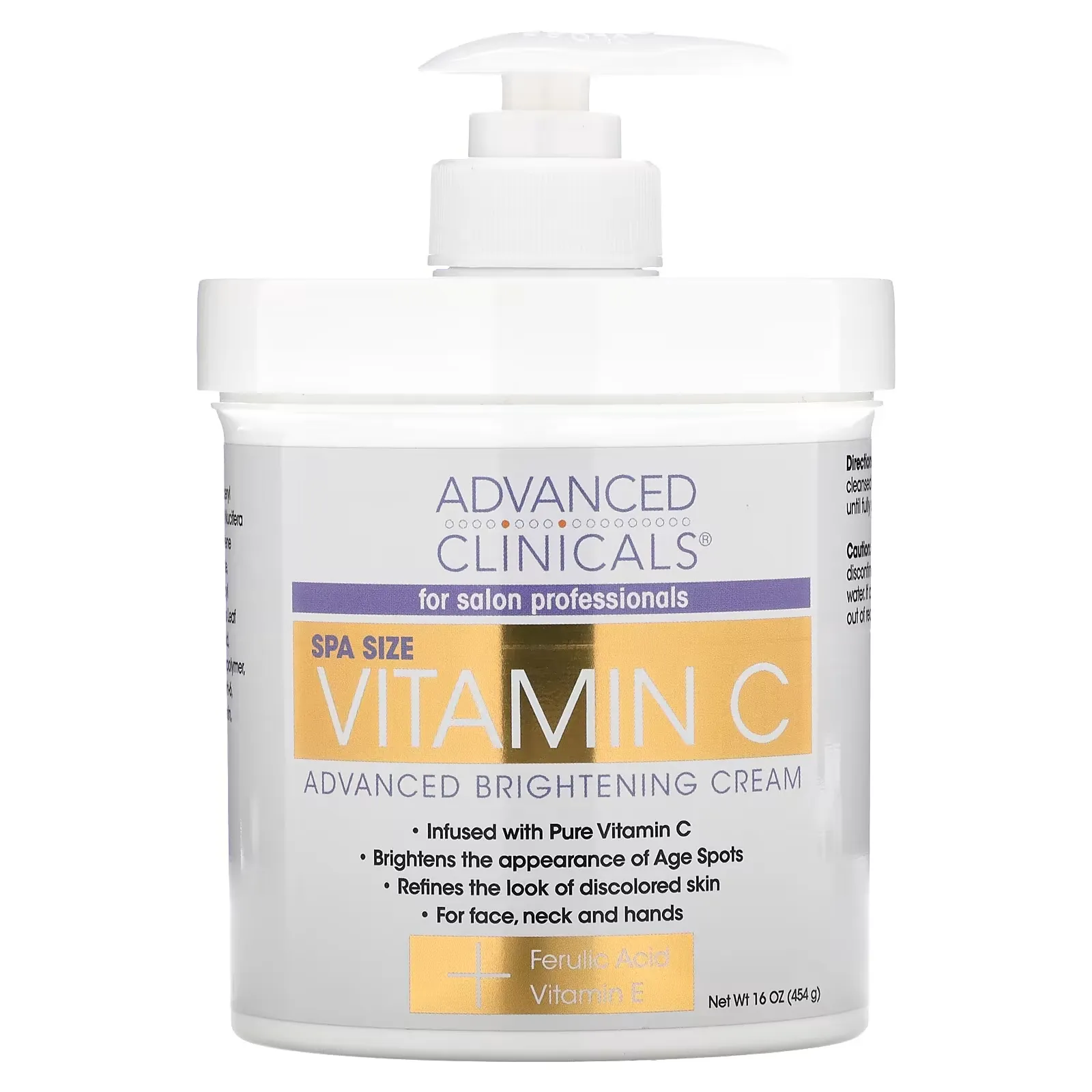 Vitamin C, Advanced Brightening Cream, 16 oz (454 g)