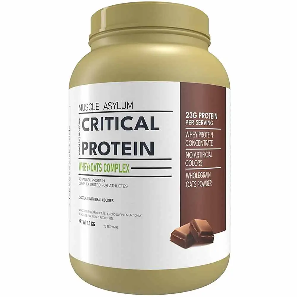 Muscle Asylum Critical Protein with Whey & Oats Complex,  3.3 lb  Double Chocolate