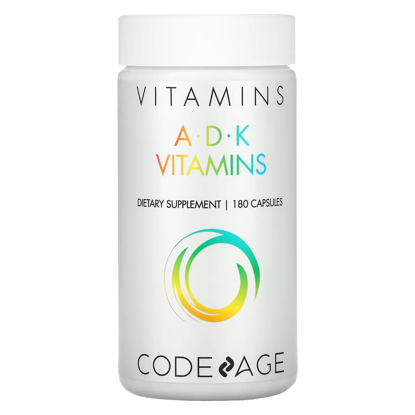 Vitamins, A.D.K Vitamins, 180 Capsules