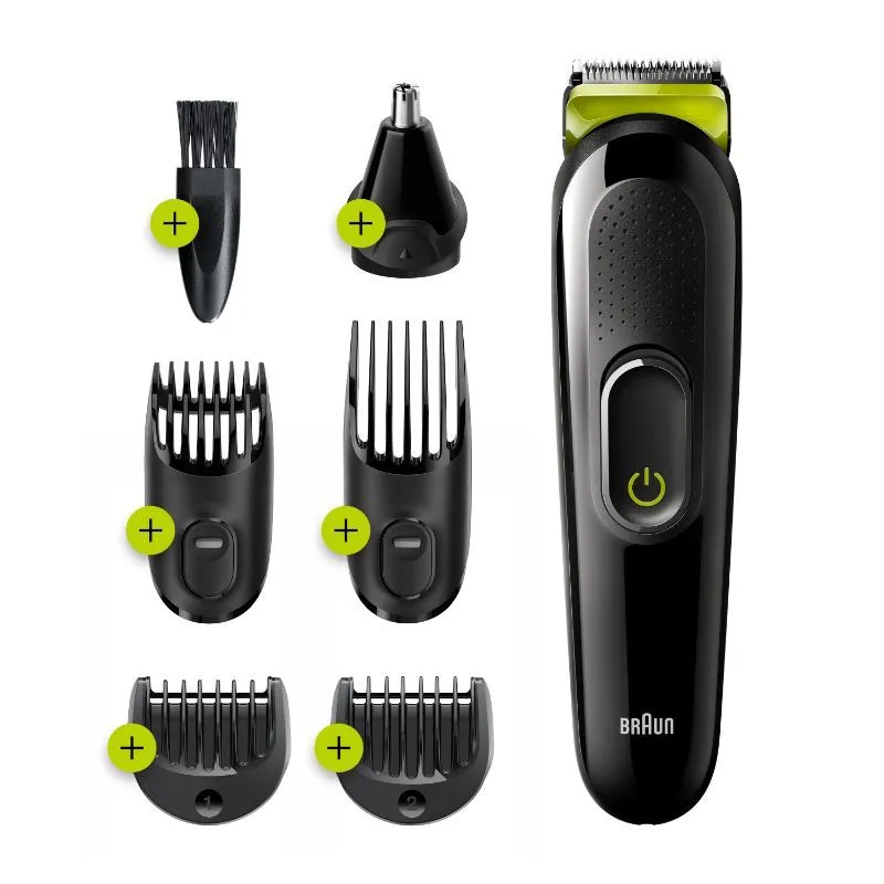 Braun 6-in-1 MGK3221, Beard Trimmer, Face, Ear&nose Trimmer + Hair Clipper, 50min Run Time