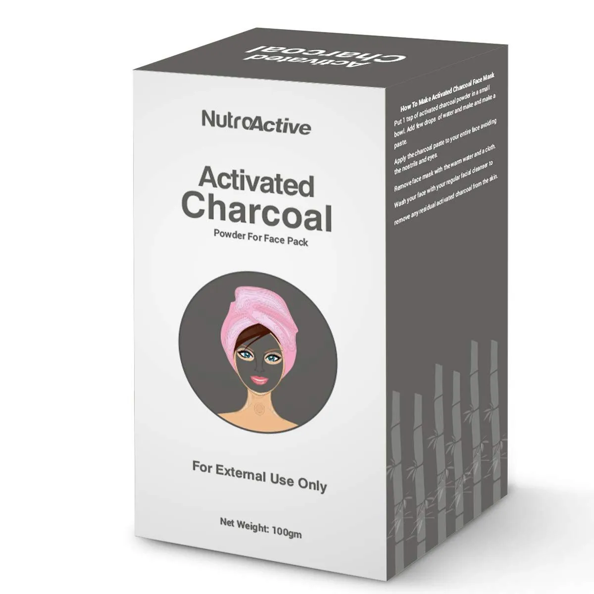 NutroActive Activated Charcoal Powder for Face Pack