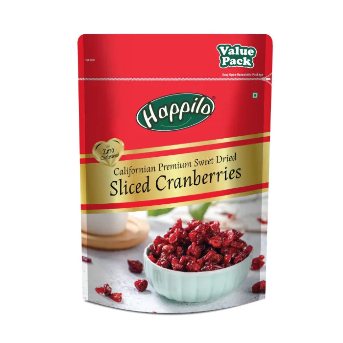 Happilo Californian Premium Sweet Dried Sliced Cranberries