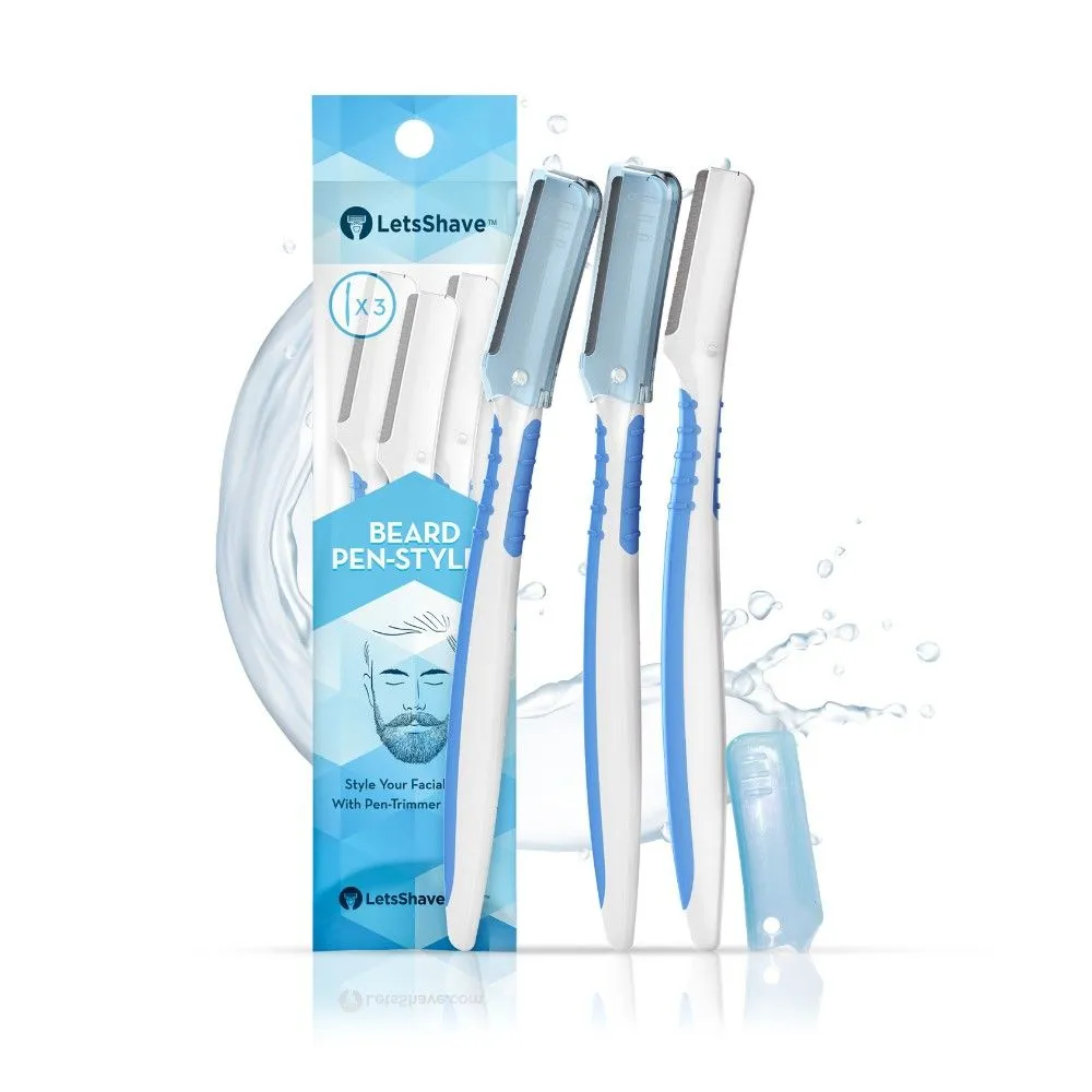 LetsShave Beard Pen Styler & Trimmer For Men (Pack of 3)