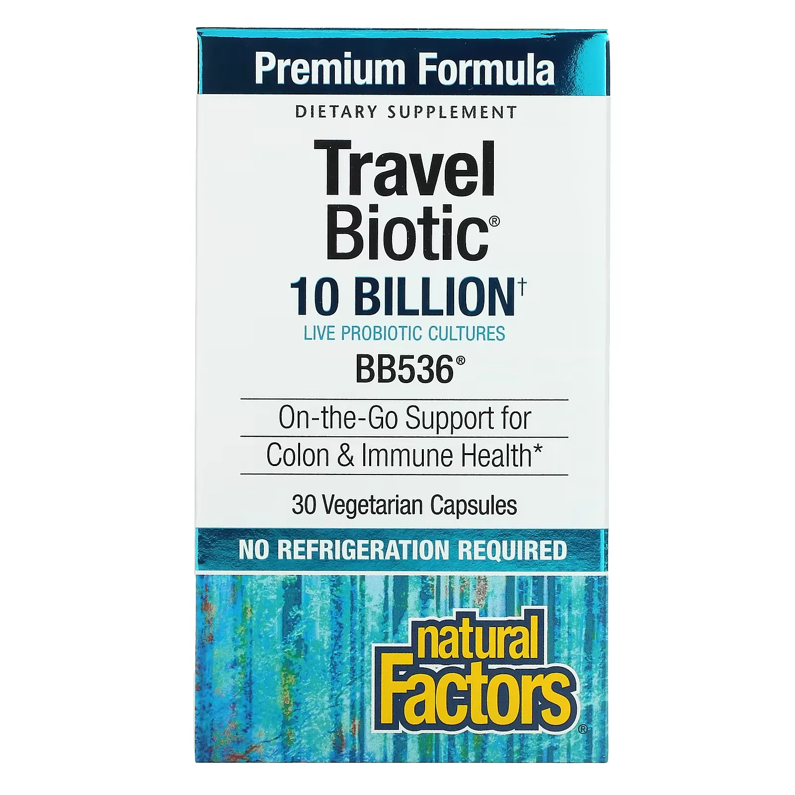 Travel Biotic, BB536, 10 Billion, 30 Vegetarian Capsules