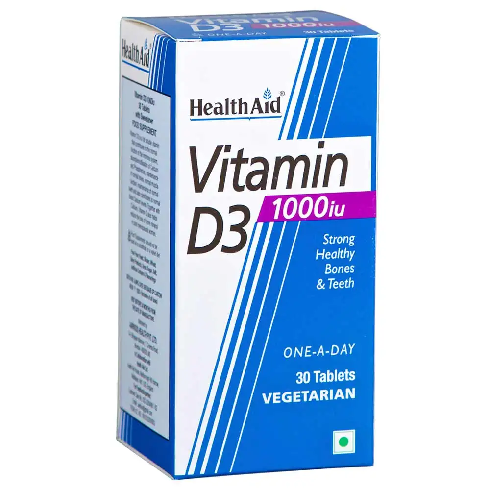 HealthAid Vitamin D3 (1000 iu),  30 tablet(s)  Unflavoured