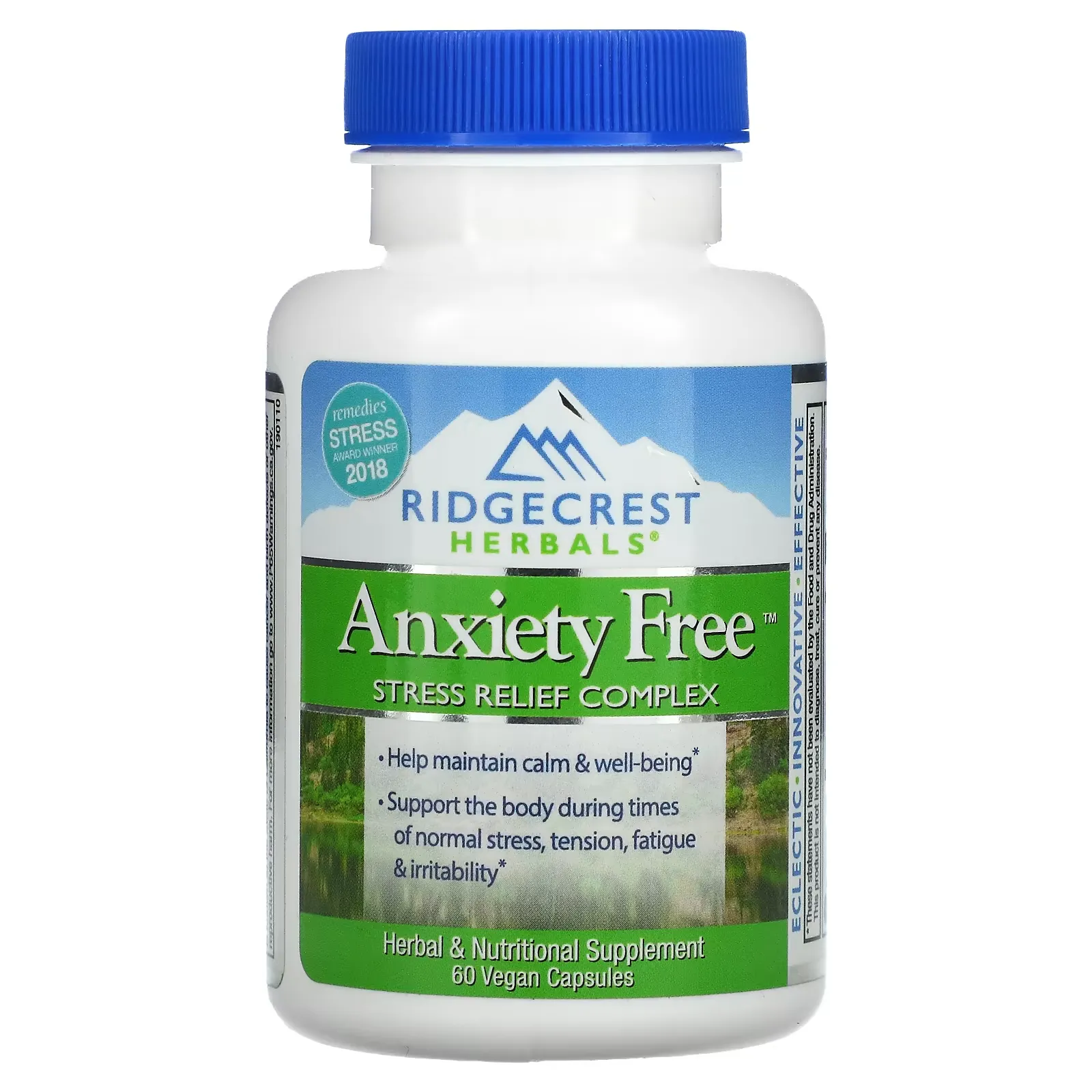 Anxiety Free, Stress Relief Complex, 60 Vegan Capsules