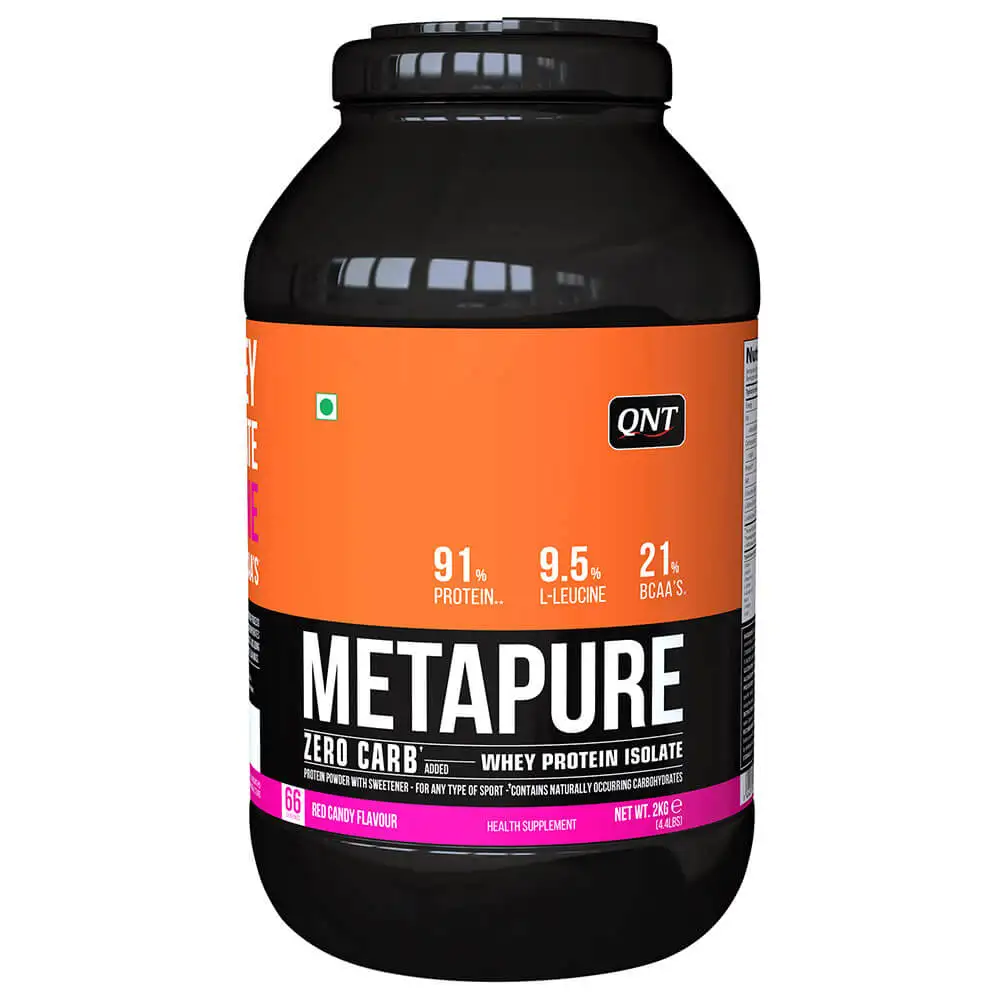 QNT Metapure Zero Carb Whey Protein Isolate,  4.4 lb  Red Candy