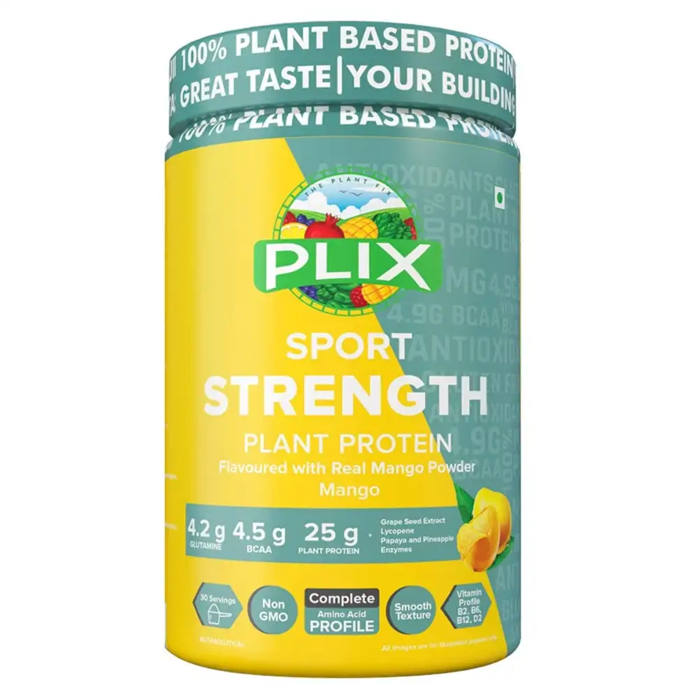 Plix Sport 100% Plant Protein Strength (Post Workout),  2.2 lb  Mango