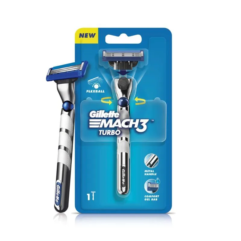 Gillette Mach3 Turbo Mens Razor With Flexball Technology