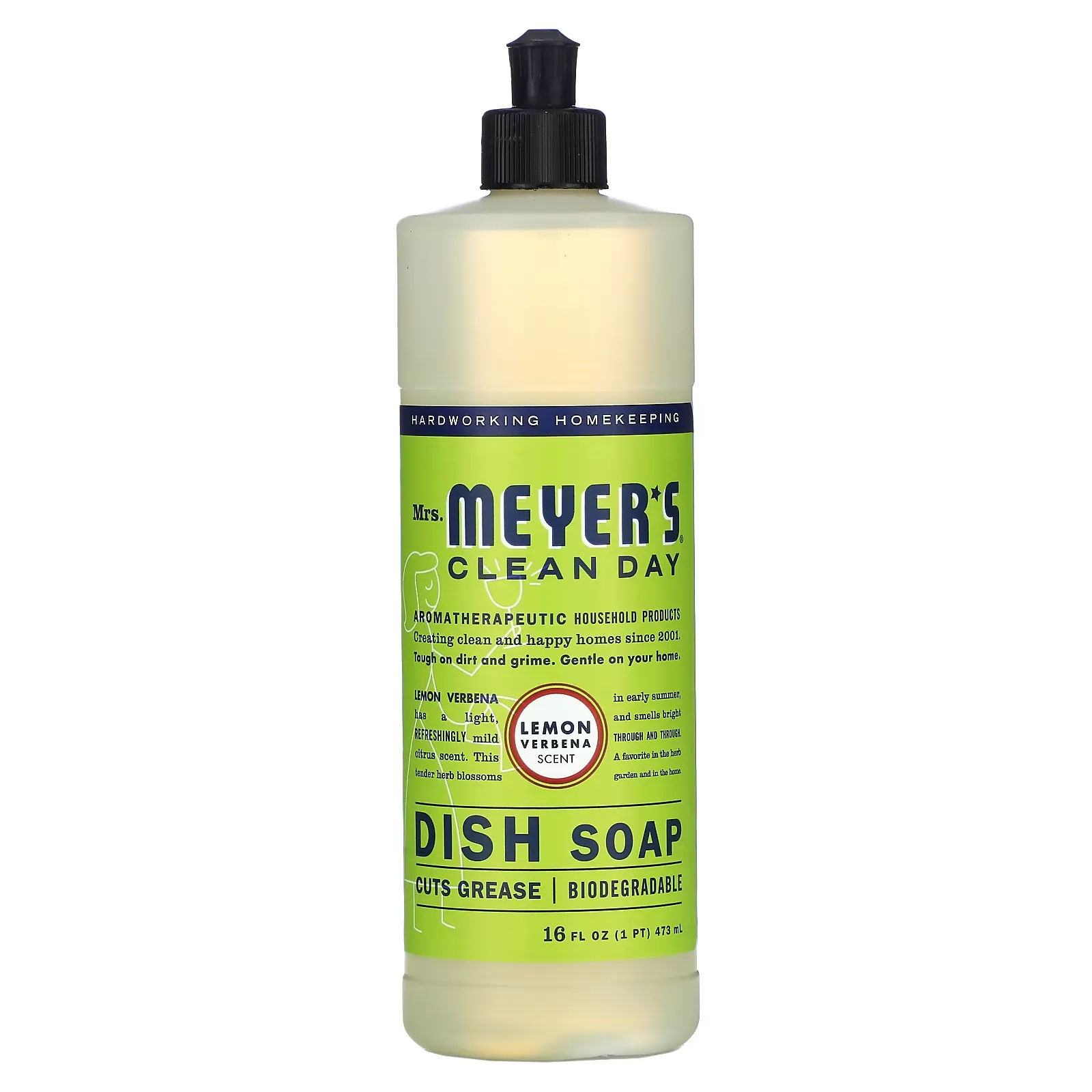 Dish Soap, Lemon Verbena Scent, 16 fl oz (473 ml)