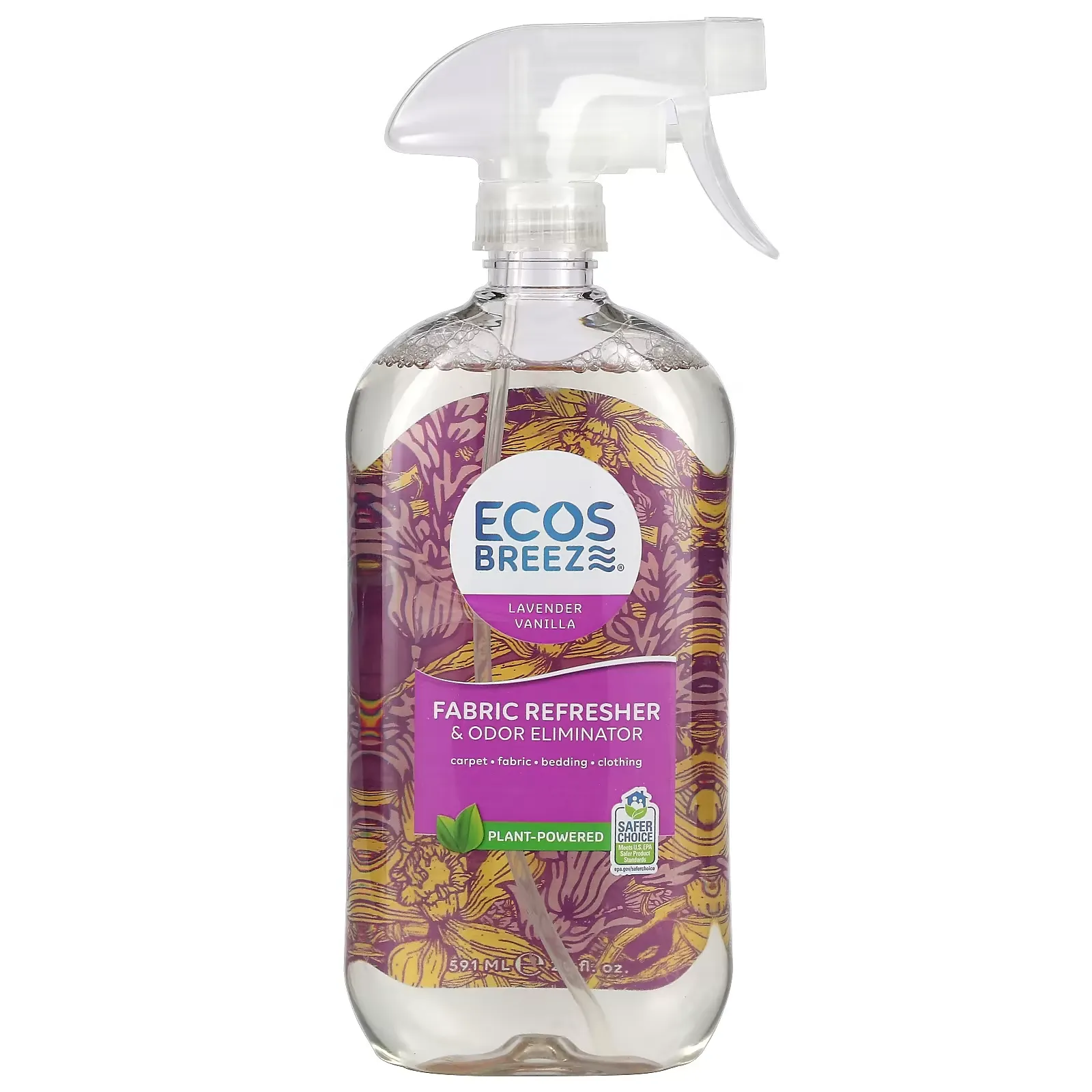 Ecos Breeze, Fabric Refresher & Odor Eliminator, Lavender Vanilla, 20 fl oz (591 ml)