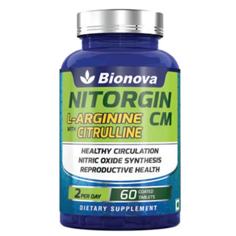 Bionova Nitorgin Cm L-arginine 1000mg With Citrulline Malate 300mg Tablets