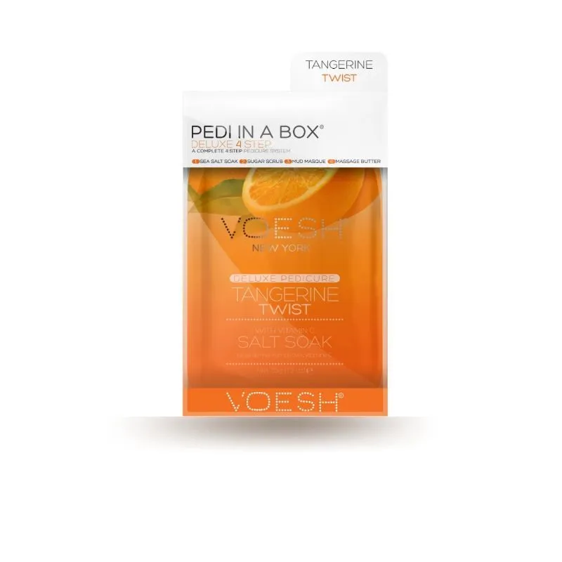 VOESH Deluxe Pedicure In A Box (4 Step) - Tangerine Twist