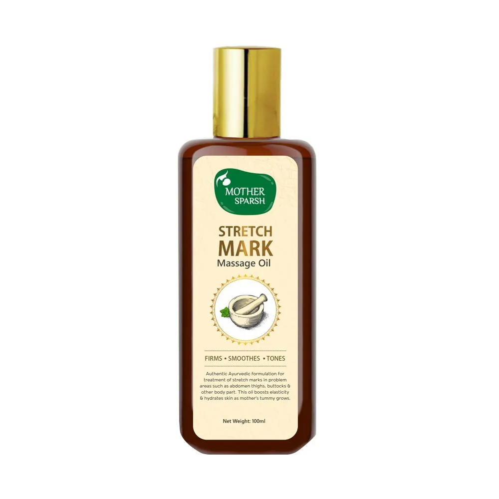 Mother Sparsh Stretch Mark Massage Oil With Kachur, Jiwanti, Peepal And Nariyala