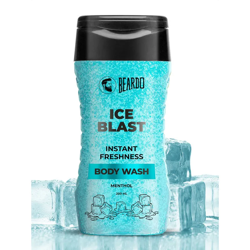 Beardo Ice Blast Body Wash for Men, Menthol cooling Men's bodywash, INSTANT ICY cool freshness