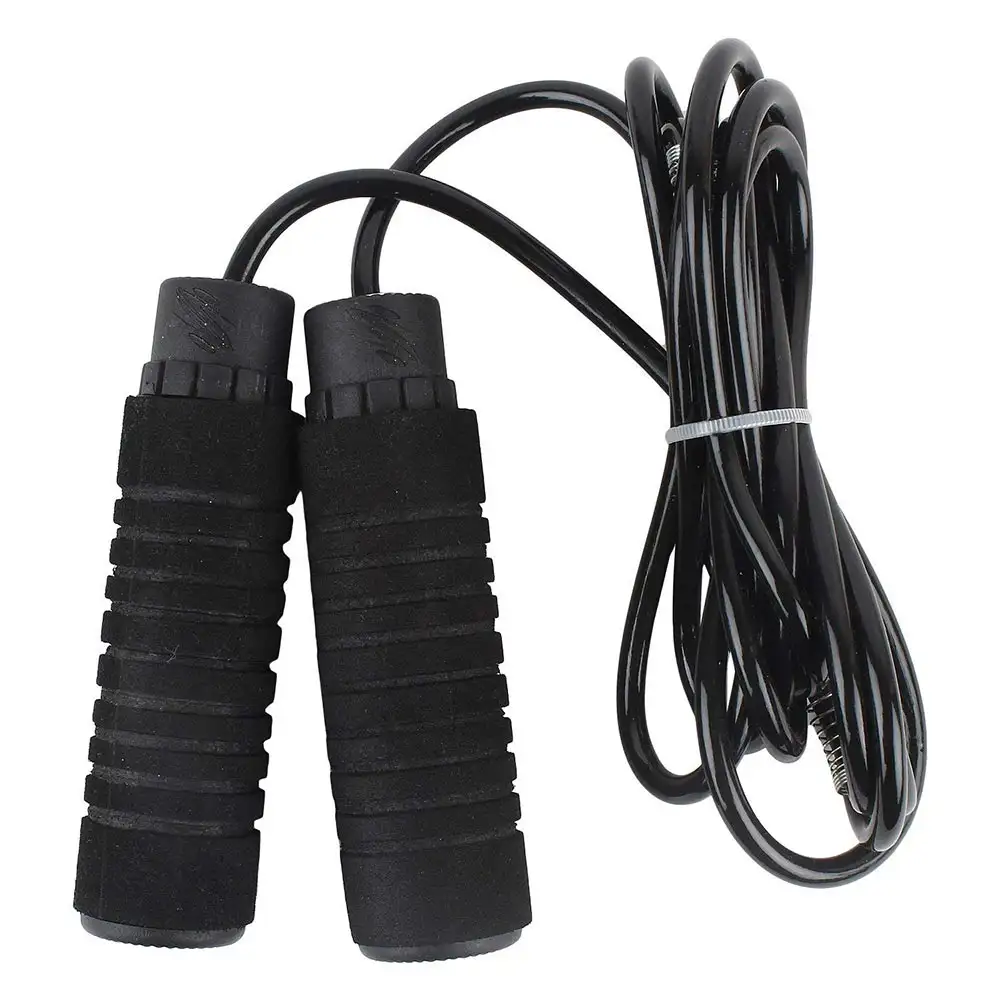 SportSoul PVC Skipping Rope,  Black  9 Feet