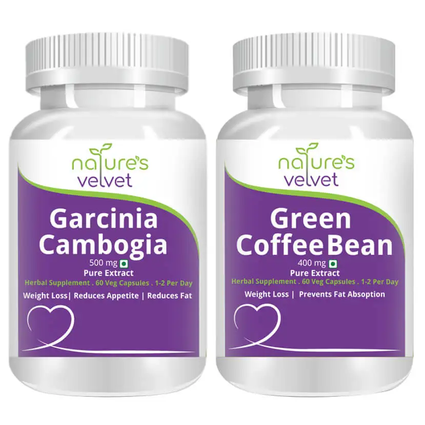 Natures Velvet Pure Extract Garcinia Cambogia (500mg) + Green Coffee Bean (400mg),  120 veggie capsule(s)  Unflavoured