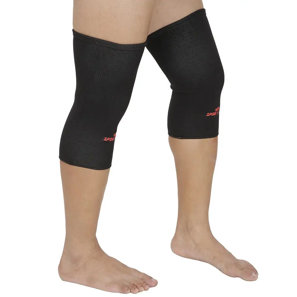 SportSoul Premium Compression Knee Support,  Black  Medium (1 Piece)