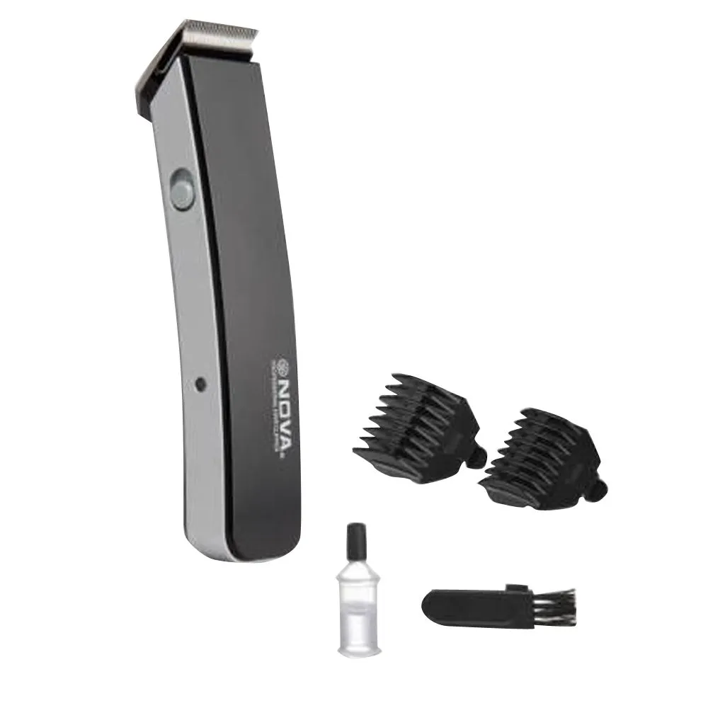 Nova NHT 1046 Rechargeable Cordless , 30 Minutes Runtime Beard Trimmer for Men (Black)