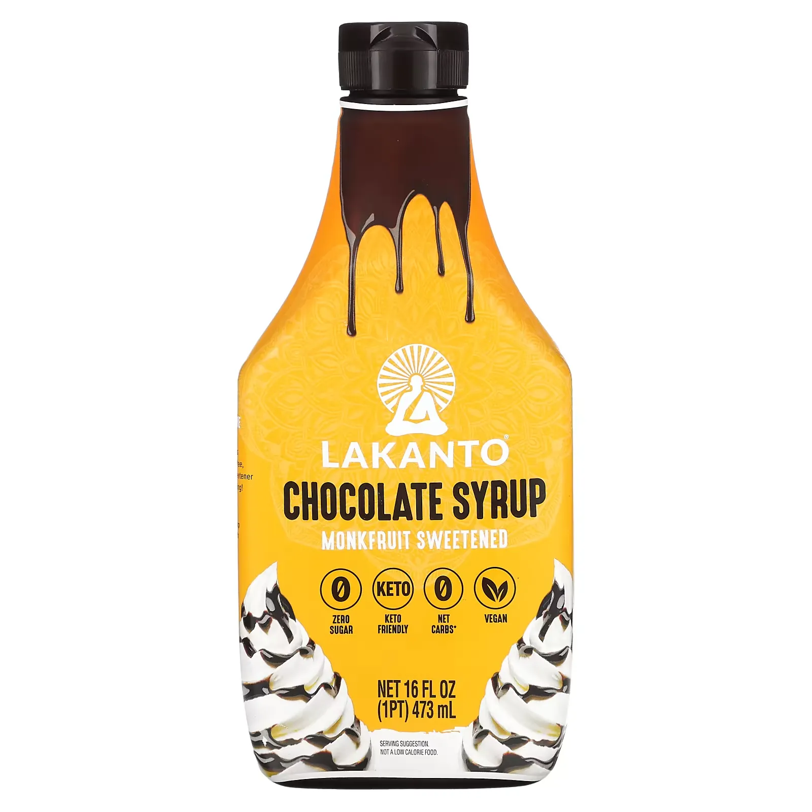 Monkfruit Sweetened Chocolate Syrup, 16 fl oz (473 ml)