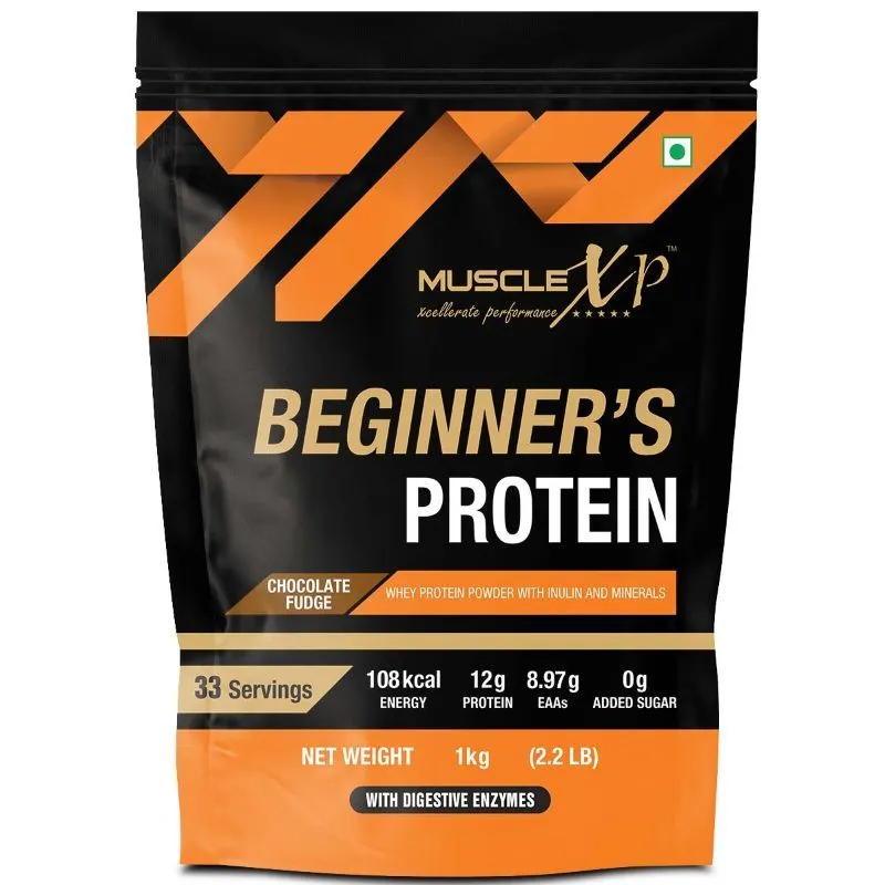 MuscleXP Beginner's Protein With Whey Protein - Chocolate Fudge