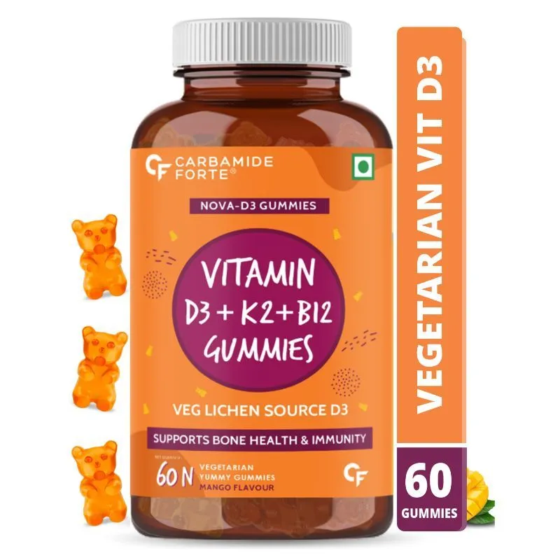 Carbamide Forte Vitamin D3 K2 B12 - Gummies For Women, Men & Kids