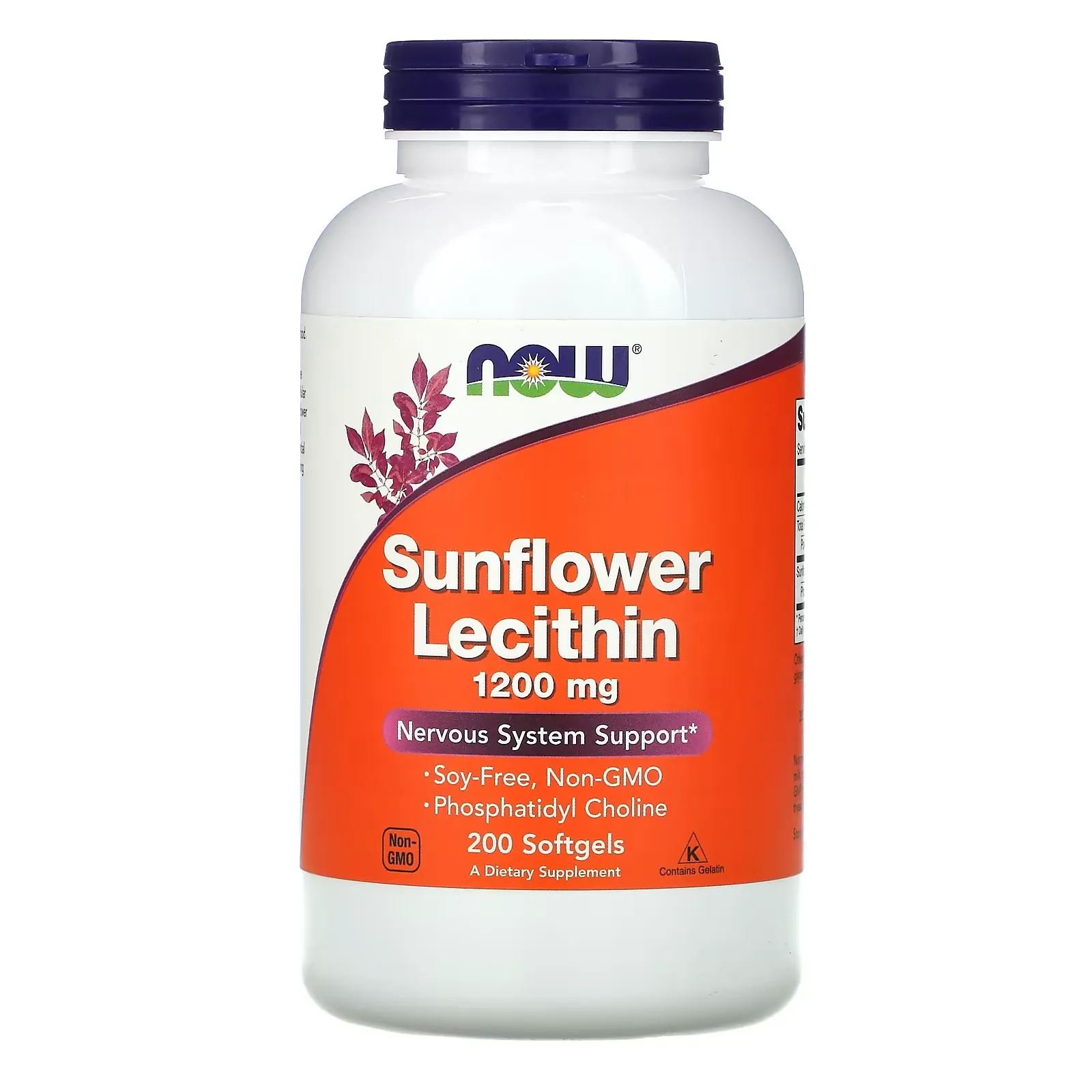 Sunflower Lecithin, 1,200 mg, 200 Softgels