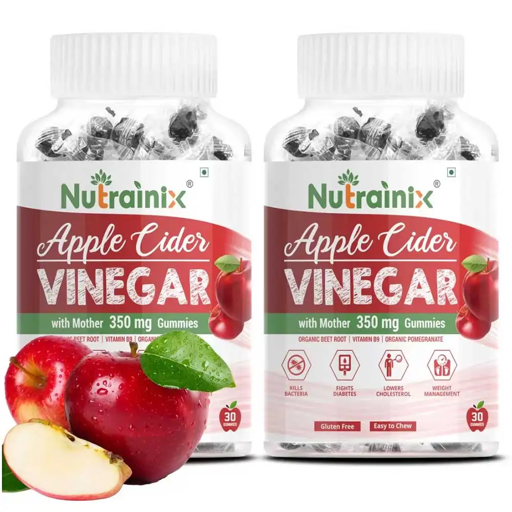 Nutrainix Apple Cider Vinegar with Mother Vitamins,  60 gummies  Unflavoured