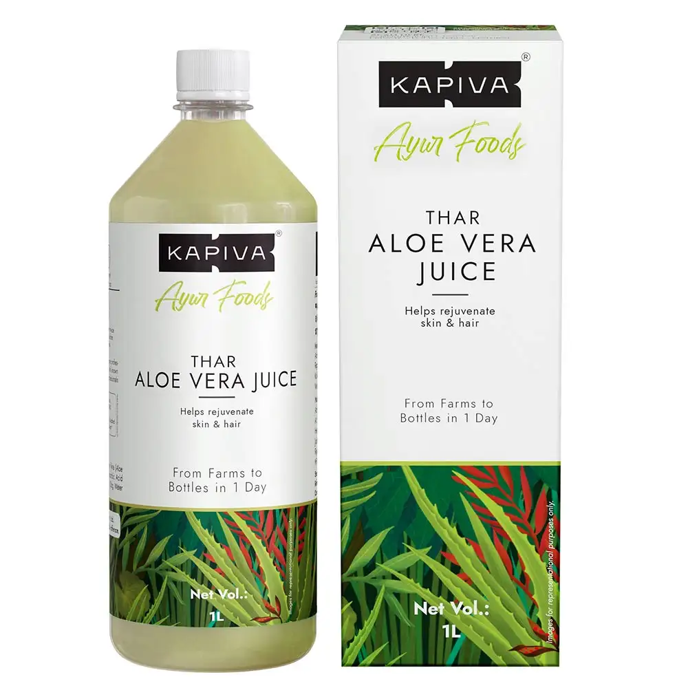 Kapiva Thar Aloe Vera Juice (Rejuvenates Skin & Hair),  1 L  Unflavoured