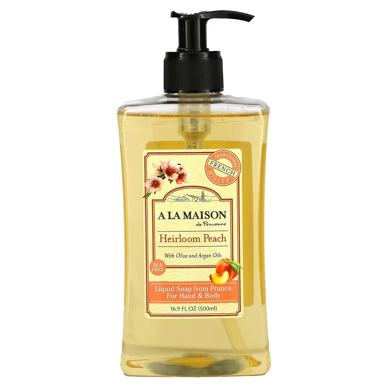 Liquid Soap For Hand & Body, Heirloom Peach, 16.9 fl oz (500 ml)