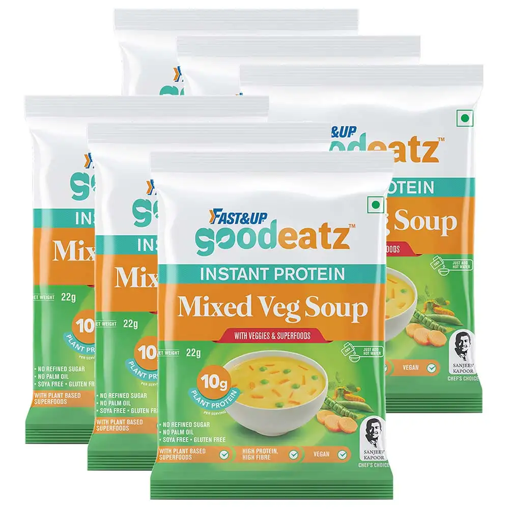 Fast & Up GoodEatz Mixed Veg Soup,  22 g  Unflavoured (Pack of 6)