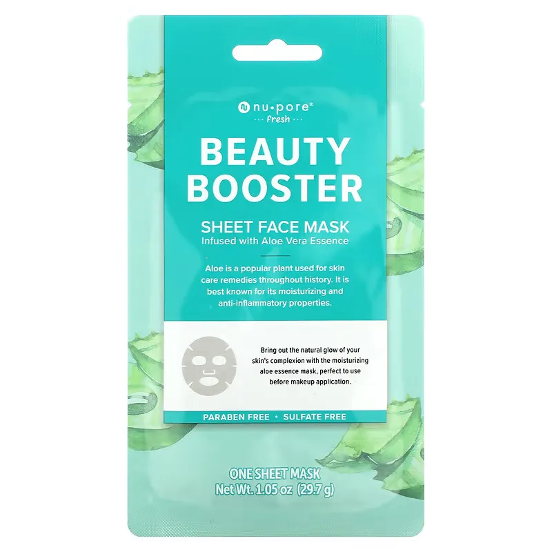 Beauty Booster Sheet Beauty Face Mask, Aloe Vera, 1 Sheet, 1.05 oz (29.7 g)