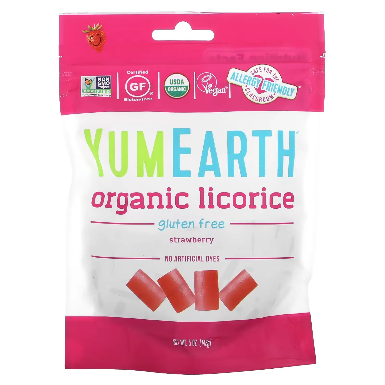 Organic Licorice, Strawberry, 5 oz (142 g)