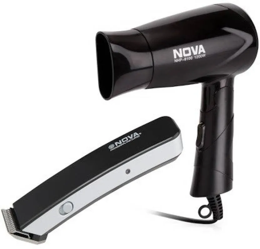 Nova NHP 8100 + NHT 1045 BL Personal Care Appliance Combo (Hair Dryer- Trimmer)