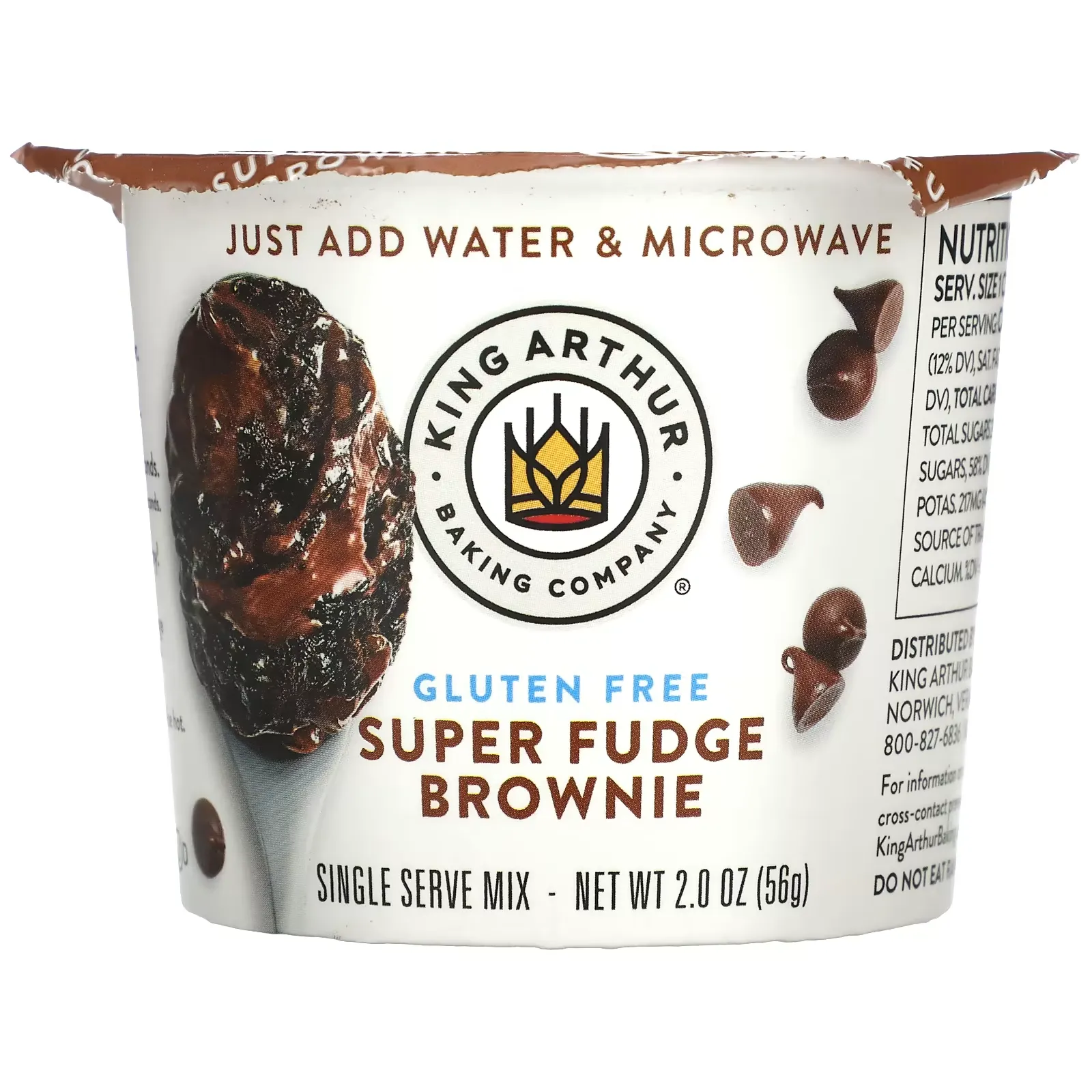 Gluten Free Single Serve Mix, Super Fudge Brownie, 2 oz (56 g)