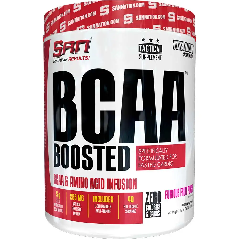 SAN BCAA Boosted,  0.92 lb  40 Servings  Furious Fruit Punch