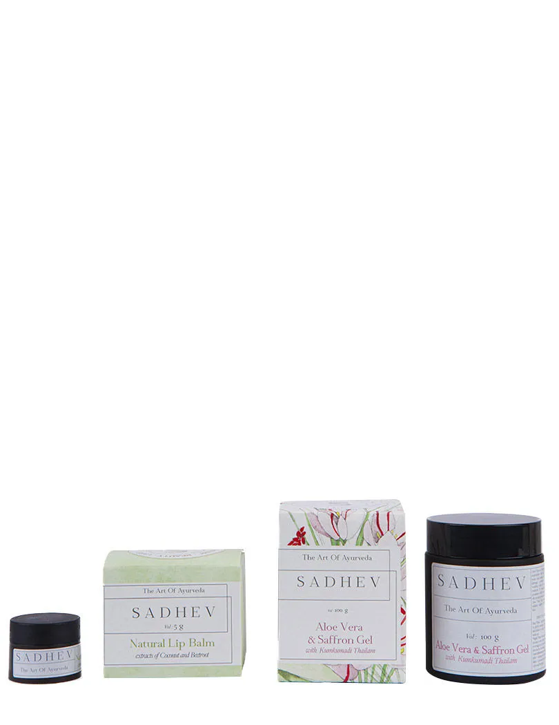 Sadhev Radiance Regimen - Aloe Gel & Lip Balm Combo