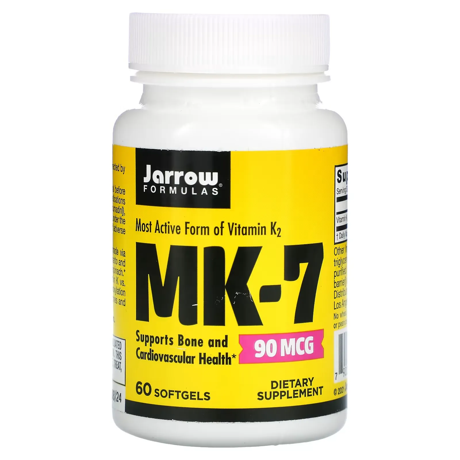 MK-7, 90 mcg, 60 Softgels