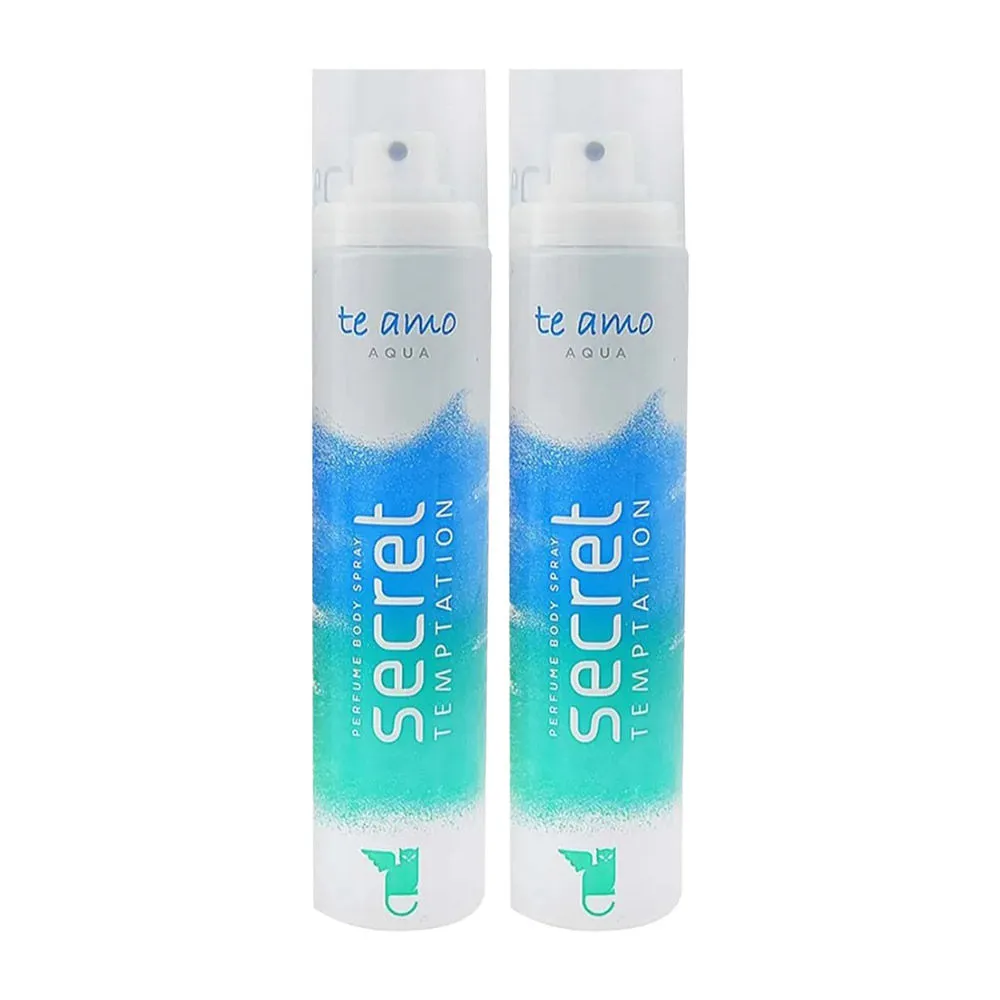 Secret Temptation Te Amo Aqua Perfume Body Spray For Women (Pack Of 2)