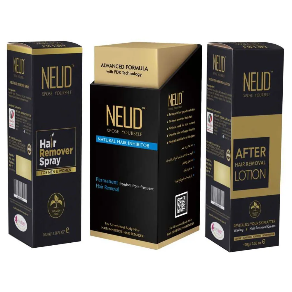 Neud Ultimate Combo Of Hair Inhibitor Hair Remover Spray and After Hair Removal Lotion