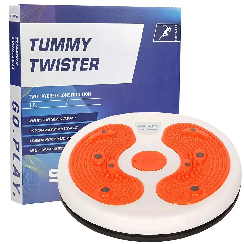 Strauss Tummy Twister Waist Trimmer Abdominal Abs Exerciser,  Orange  100 kg